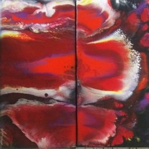 Acrylic Abstract Titled : Acid Trip w/ a twist